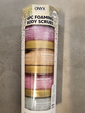 ONYX 4PC Foaming Body Scrubs - Multi-Color Set